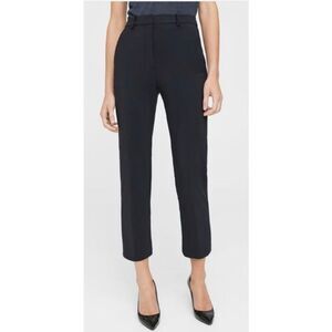 NWT THEORY Cropped High-Waist Zaire SW Pant in Precision Ponte BLACK -size 30/10